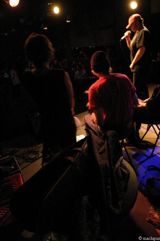 zAyla weedz, Michael Clark and Belladonna experience a brief stillness @ the Rivoli in Toronto for Latte D Kyd's Rape Crisis Centre benefit (photo by maclupus)